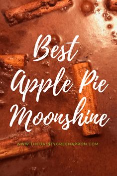 the best apple pie mousshine recipe is made with apples, cinnamons and pecans