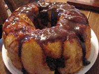 a bundt cake sitting on top of a white plate