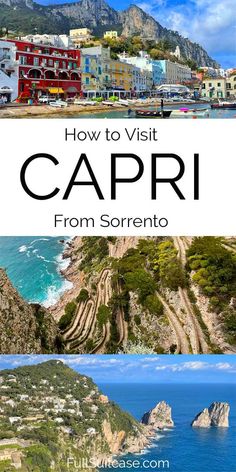 capri with the text how to visit capri from sorrento