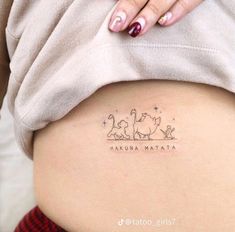 a woman's stomach with the words mauna mata written in small letters on it