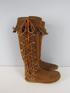 One day these will be mine Knee High Moccasins, Leather Tools, Fashion Site, Native Shoes, Moccasins Mens, Suede Moccasins