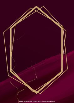 a purple background with gold lines in the shape of an octagon on it