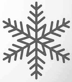 a snowflake is shown in black and white