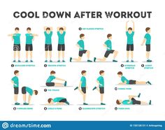 an image of a man doing the cool down after work out workouts for men