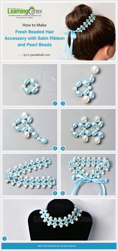 instructions to make an elegant headband with pearls