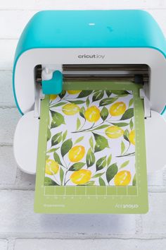 an image of a cricutjoy machine with lemons printed on the side