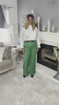 Sophisticated Dress Pants – Queens Kloset, LLC Chic Wide-leg Dress Pants, Chic Leather Pants For Business Casual, Chic Green Dress Pants For Office, Elegant Green Office Bottoms, Chic Formal Spring Pants, Chic Tailored Wide Leg Pants For Office, Trendy High-waisted Dress Pants For Office, Elegant Green Wide Leg Office Pants, Elegant Green Wide Leg Pants For Office