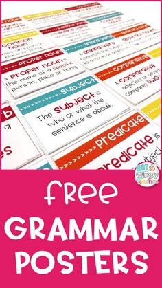 free printable posters for the classroom to help students learn how to write and use them