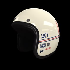 a white helmet with the number 20 on it