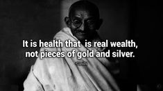 an old photo with the quote it is health that is real weather, not pieces of gold and silver