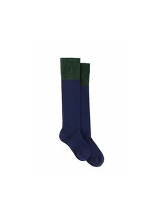 The Signature Ladies Knee High Socks - Navy & Forest Green Womens Knee High Socks, Boot Tree, Fairfax And Favor, Green Name, Sock Game, Shield Logo, Women's Socks, Knee High Socks, Country Outfits