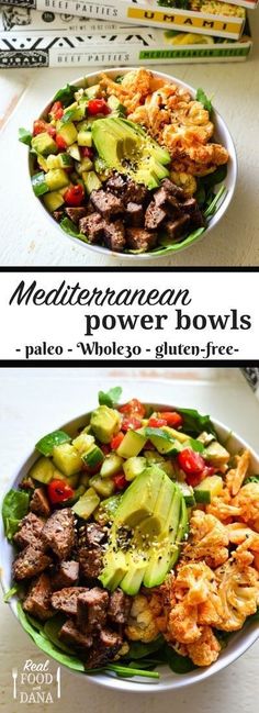 25 Delicious Mediterranean Diet Recipes: Healthy Food - Joy Pea Health Mediterranean Diet Recipes Dinners, Paleo Cookbook, Power Bowl, Mediterranean Diet Meal Plan, Easy Mediterranean Diet Recipes, Resep Diet, Paleo Diet Recipes, Think Food, Paleo Breakfast