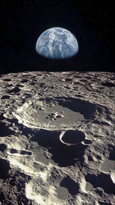 the earth as seen from the moon's surface