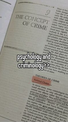 an open book with the words, technology and criminology