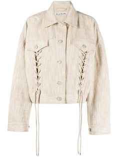 Denim Jackets For Women, Designer Denim Jacket, Oversized Jean Jacket, Acne Shop, Jacket Beige, Designer Denim, Denim And Lace, Cotton Wool, Denim Jackets