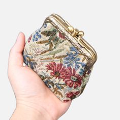 Spring Valley Double Kiss Clasp Coin Purse  MCW Handmade Victorian Carpet, Spring Valley, Card Pouch, Carpet Bag, Secret Sale, New Launch, Victorian Era, Victorian Fashion, Purse Wallet