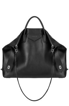 Givenchy Antigona Soft, Givenchy Antigona, Givenchy Bag, Soft Bag, Leather Hobo Bag, Satchel Purse, Leather Logo, Womens Purses, Black Canvas