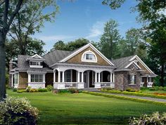 this is an artist's rendering of these country house plans