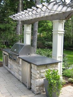 (paid link) Best outdoor Kitchen Ideas and Designs >>> Check out free shipping for order more than $25. Design Grill, Outdoor Bbq Area, Outdoor Kitchen Countertops, Outdoor Kitchen Bars, Outdoor Remodel, Outdoor Grills, Outdoor Kitchen Design Layout, Kitchen Designs Layout