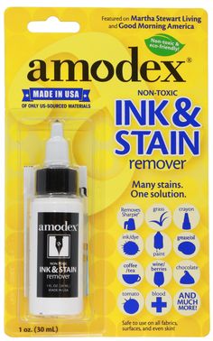 anodex ink and stain remover in the package with instructions on how to use it