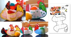 Easter HENS Egg Holders, Easter Chicken, Chicken Crafts, Easter Art, Easter Time, Egg Carton, Diy Easter, Easter Fun