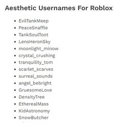 Aesthetic Usernames For Roblox Roblox Usernames, Aesthetic Usernames, The Best Aesthetic, Best Aesthetic, Soft Aesthetic, Cute Aesthetic, Dark Aesthetic