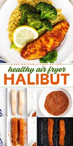 This Healthy Air Fryer Halibut Recipe is the perfect healthy eating idea! With halibut filets and no breading, it is an easy to make seafood dish that's sure to be a crowd pleaser. Try this seafood dish tonight for a healthy dinner option you will love! Halibut Air Fryer Recipes, Air Fryer Halibut Recipes, Air Fryer Haddock, Halibut Recipes Healthy, Halibut Recipe, Seafood Delight, Healthy Air Fryer, Halibut Recipes