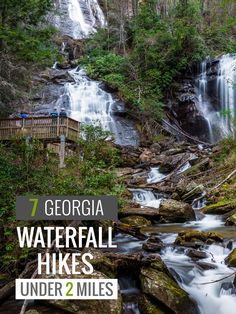 the waterfalls and waterfalls in georgia with text overlay