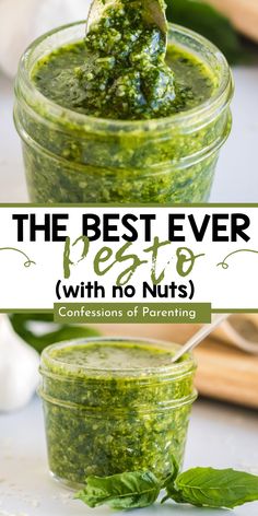 the best ever pesto with no nuts is an easy and delicious pesto recipe