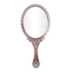 an ornate mirror is shown on a white background