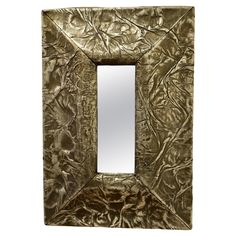 a mirror that is made out of metal