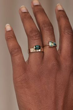 One of a Kind Elongated Octagon Cut Sapphire Monolith Ring No. 23 – WWAKE Monolith Ring, Wwake Jewelry, Green Engagement Rings, Thick Gold Band, Thick Gold Ring, Colored Stone Engagement Rings, Ring Upgrade, Dream Engagement Ring, Cute Engagement Rings