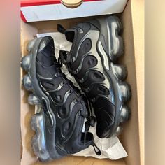 Worn Twice. Vapormax Plus Size 7. Nike Vapormax Plus, Black Nike Shoes, Black Nikes, Nike Women, Nike Shoes, Athletic Shoes, Nike, Women Shoes, Women Shopping