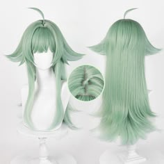 Honkai Star Rail Huohuo Green Cosplay Wig ON1306 Unleash your kawaii cosplay fantasies with our Honkai Star Rail Huohuo Green Cosplay Wig! This vibrant wig features a stunning shade of green, reminiscent of lush meadows and magical forests. Get ready to turn heads and steal the show at cosplay events and themed parties! 💫 Key Features: 🌸 Striking green color to create an enchanting and captivating appearance 🎀 Made from high-quality synthetic fibers for a soft and natural feel ✨ Heat-resistant material allows for versatile styling options 🌟 Adjustable straps for a secure fit and effortless customization 💖 Perfect for kawaii cosplay, anime conventions, and themed events Step into the world of kawaii cosplay with the Honkai Star Rail Huohuo Wig. Whether you're channeling your favorite c Green Cosplay, Kawaii Wigs, Kawaii Store, Funky Hats, Cosplay Kawaii, Anime Wigs, Green Wig, Kawaii Hairstyles, Kawaii Cosplay