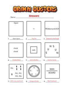 an image of brain busters worksheet