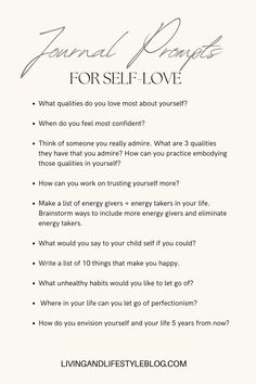 a poster with the words for self love