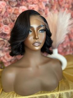 Size: M 5x5 HD closure 100% Virgin Hair Hair can be bleached, dyed, and curled easily  Machine made by vendor, customized by Tanna Bob Closure Wig, Bob Closure, Closure Wig, Virgin Hair, Beauty Book, Wigs, Hair Care, Bathing Beauties, Dye