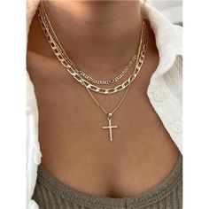 -Item Id 36275329 -Color: Gold -Gender: Women -Material: Aluminum **Open To Offers!!!** **Bundle To Save More** **30% Off Bundles Of 2 Or More Items!!** ***Orders Go Out Within 5-10 Business Days!! Thank You For Your Patience!! Multiple Sizes And Colors Available In Most Styles Don't See Your Size Or Color Listed, Just Ask. Metal Cross, Classy Chic, Cross Pendant Necklace, Colour List, Chic Boutique, Boutique Jewelry, Go Out, Multi Layering, Cross Pendant