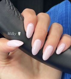 One Layer of OPI Funny Bunny 2 Layer of OPI Bubble Bath Kutek Disney, Unghie Sfumate, Milky Nails, Classy Acrylic Nails, Soft Nails, Oval Nails, Neutral Nails, Girls Nails, Minimalist Nails