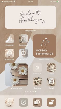 the homepage for an app that is designed to look like it has flowers on it