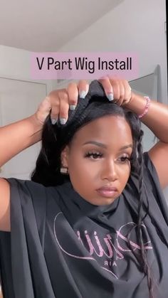 How To:  V Part Wig Install || Ft. Sterly Hair V Part Hairstyles For Black Women, How To Install A Wig, V Part Wig, Wig Install, Wigs, Hair Styles, Hair, Beauty