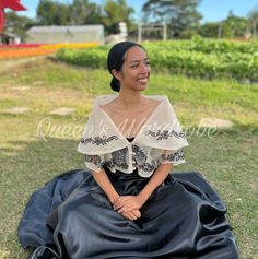 Elevate your fashion game with our exquisite Filipiniana collection, perfect for special occasions and cultural events. Shop now! ✨ Fabric: Piña Organza Black Computer Embroidery Seethru Maria Clara Style Note: We are going to ship from Philippines and our courier is DHL, the Contact number of the receiver is required. so please send us your contact number after you check out. Thank you so much 🫶💌 Filipino Culture Outfit, Filipiniana Traditional, Filipiniana Photoshoot, Black Filipiniana, Alampay Filipiniana, Filipiniana Maria Clara, Maria Clara Dress, Filipino Dresses