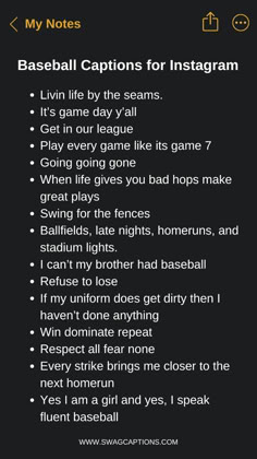 baseball captions for instagram