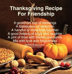 thanksgiving recipe for friends with pumpkins and nuts