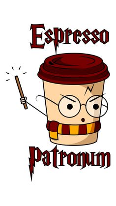 an image of a coffee cup with the caption expresso patronum on it