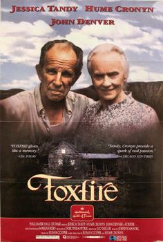 a movie poster for the film foxie with two people standing in front of a house