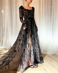 Belle of the Ball Gown Glitter Floor, Dresses Puffy, Beads Belt, Teuta Matoshi, 2nd Wedding, Aline Wedding Dress, Evening Dresses With Sleeves, Custom Size Dresses, فستان سهرة