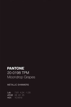 an advertisement for pantone's new moondrop grapes product, featuring the logo