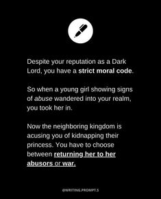 a black and white photo with the words, despite your repation as a dark lord, you have a strict morral code