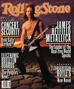 the cover of rolling stone magazine featuring guitarist james scorri and his bandmates